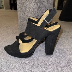 Black Chunky Heels